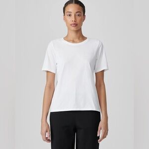 NWT Eileen Fisher Organic Pima Cotton Jersey Round Neck Tee